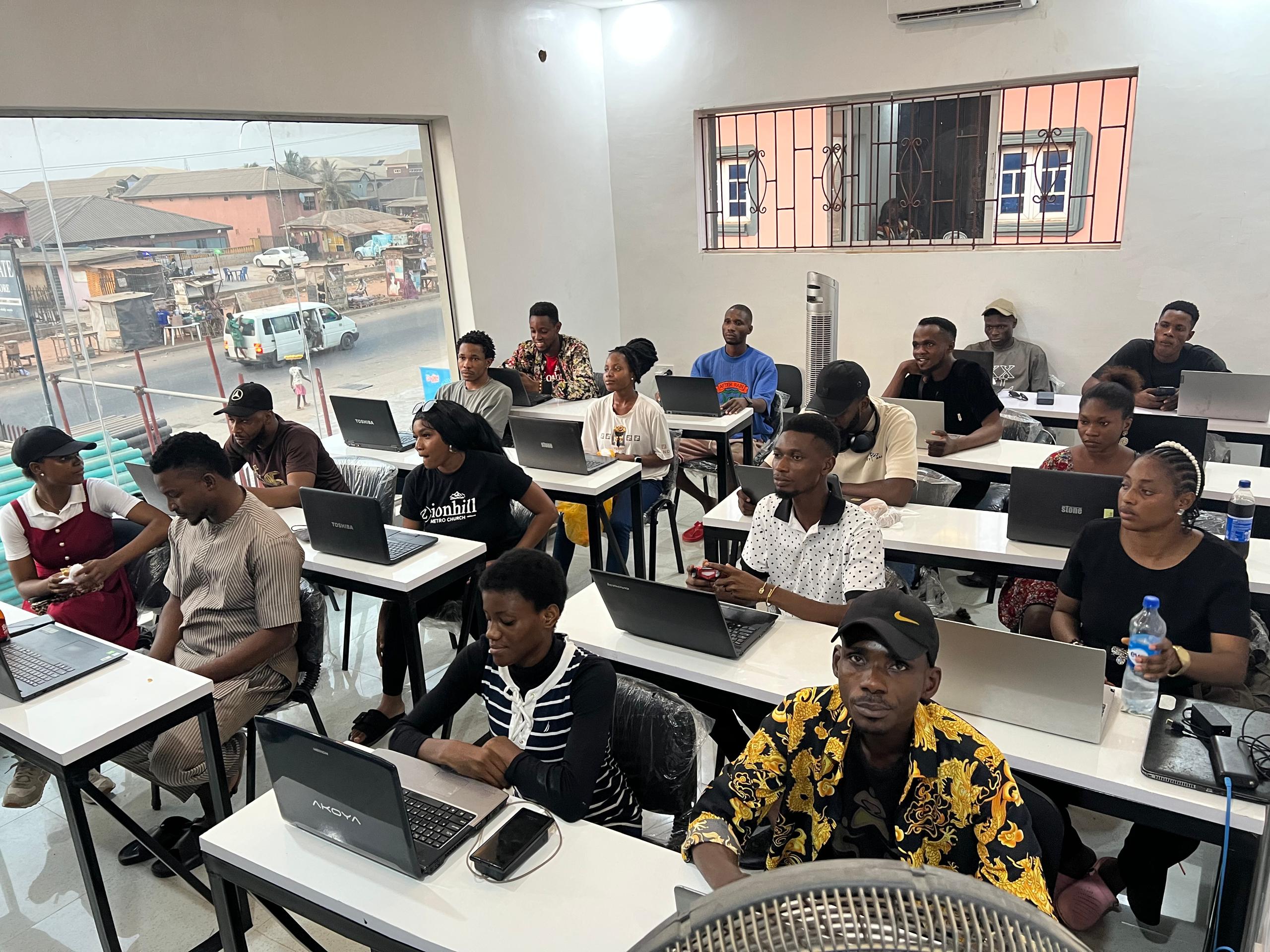 Students learning at ACA